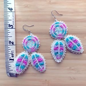 Handmade Beaded Earrings ! Authentic!